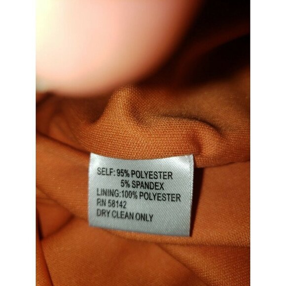 LONDON TIMES Dress One Shoulder Ivory Orange Size 14 Cocktail Party - Picture 6 of 7